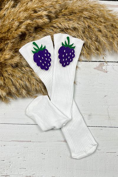 ADABEBEK Baby Girl Blackberry Knee Socks