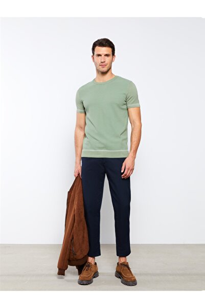 LC Waikiki Ανδρικό πλεκτό T-shirt με λαιμόκοψη με κοντό μανίκι