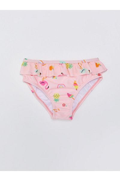 LC Waikiki Bedruckte Baby-Bikinihose für Mädchen mit elastischem Bund