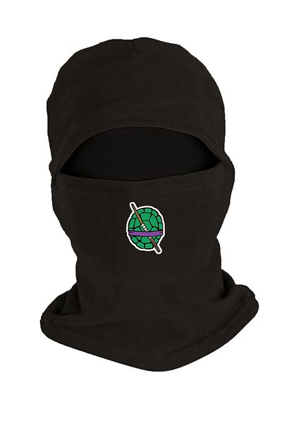 herotasarım Ninja Bll3805 - Set de mască de zăpadă din lână cu mănuși decupate și broască țestoasă