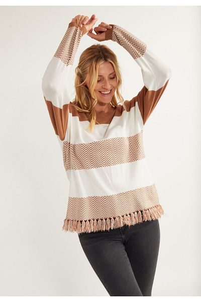 USHA FESTIVAL Oversize Strick Pullover carnea