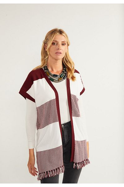 USHA FESTIVAL Strick Veste Long flesh