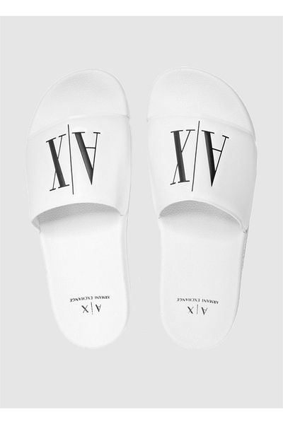 ARMANI EXCHANGE sandals SOFT PU + PRI - White | Politikos-shop.gr