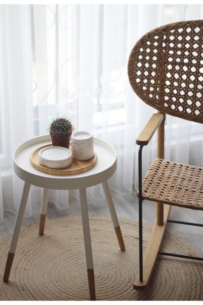 a&p Lavanta Kokulu Kahve Marble Desen 2'li Mum Seti