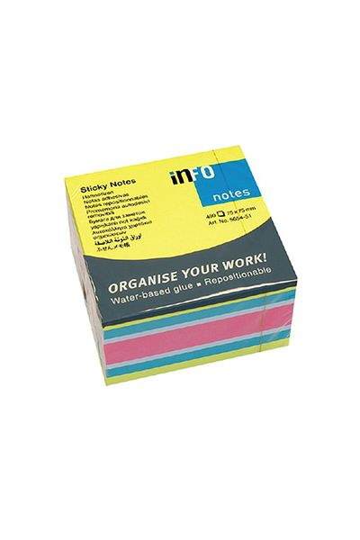 İNFONN Info Notes 75x75 Mixed Pastel Cup 450 Yp