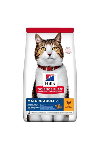 Hill's Feline Mature Adult +7 Tavuklu Yaşlı Kuru Kedi Maması 3 Kg