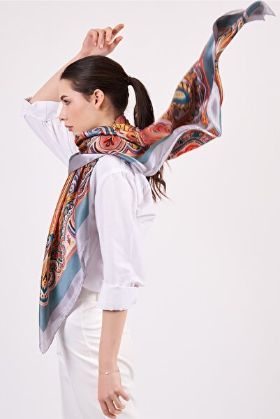Nomads Felt Pure Silk Shawl Scarf| 140 cm| Etro Pattern 8
