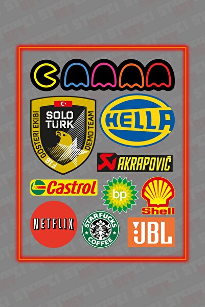 STİCKERCI BEY 10 Adet Araç Kelebek Cam Sticker Seti Folyo Baskı Kaplama Etiketi Modifiye Ve Aksesuar Malzemesi