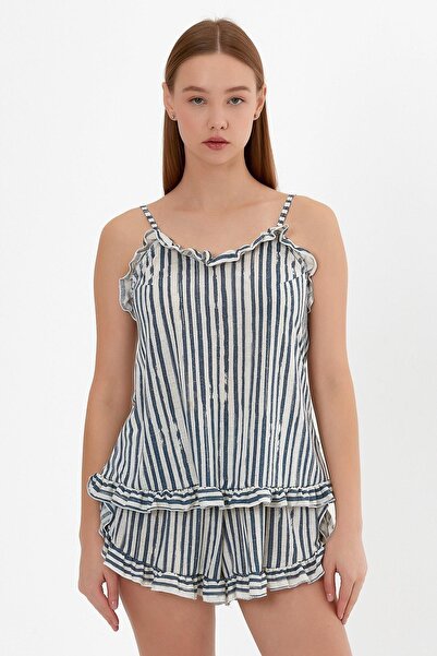 ALEXANDERGARDI Σετ μπλούζα-σορτς με βολάν (b23-244b)