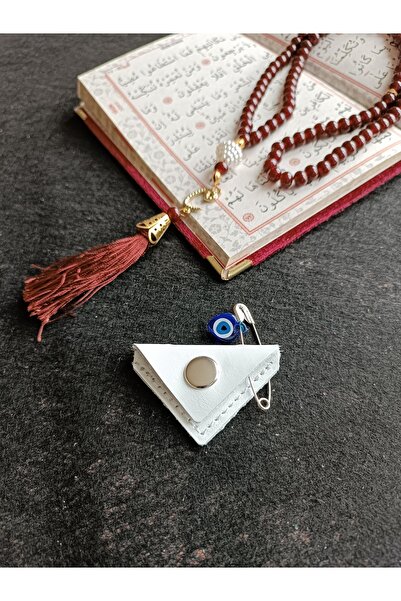 ViP GiFT Mini Bebek Cevşen Dualı Kolye Muska Hakiki Deri El Yapımı Üçgen