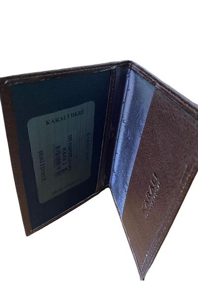 Karalı Deri Кожен калъф за паспорт кафяв K549 2