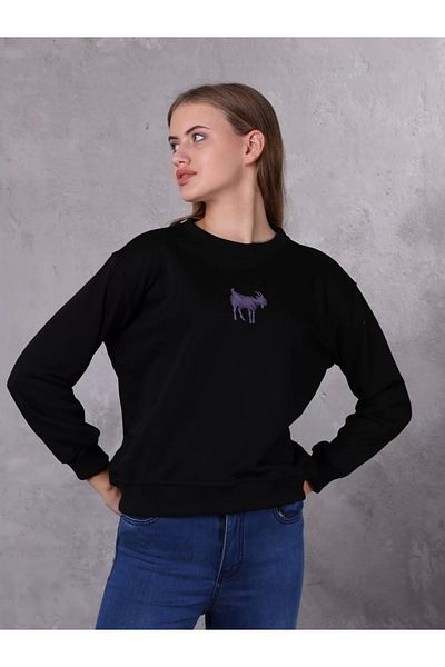 FARM ANİMALS Pulover de damă - Detaliu broderie