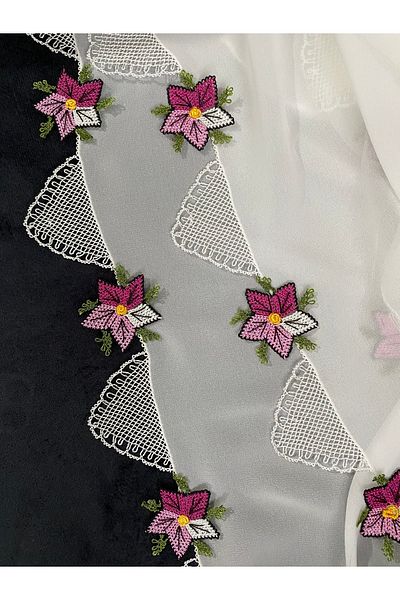 DEVSER Needle Embroidered Prayer Headscarf