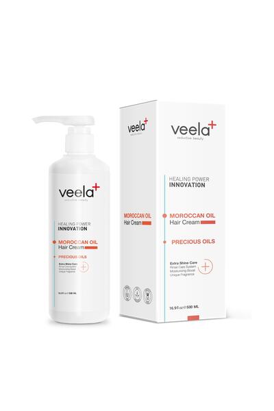 VEELA Moisturizing Care Cream with Precious Oils for Dry Hair - Moroccan Oil Hair Cream