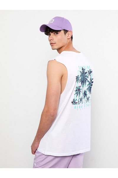 LC Waikiki Crew Neck Sleeveless Printed Men's Undershirt