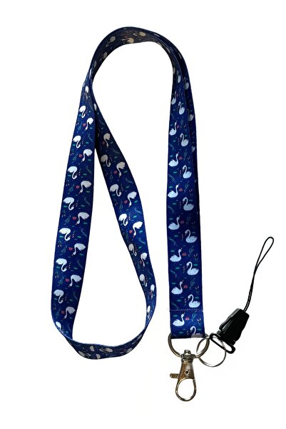 StormiStoretr Mavi Kuğu Boyun Ipi Telefon Askısı