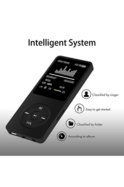 Dynego Bluetooth Mp3-mp4 Player Çalar Ses Kayıt Ve Hoparlör Fm Radyolu Şarjlı Dahili 8gb