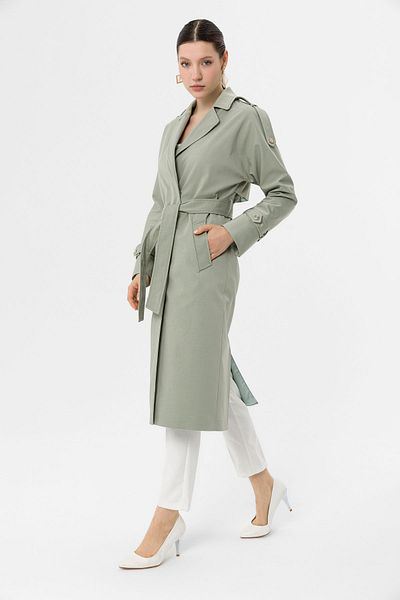 Icon Women's Khaki Şimal Trench Coat 1638 Kb