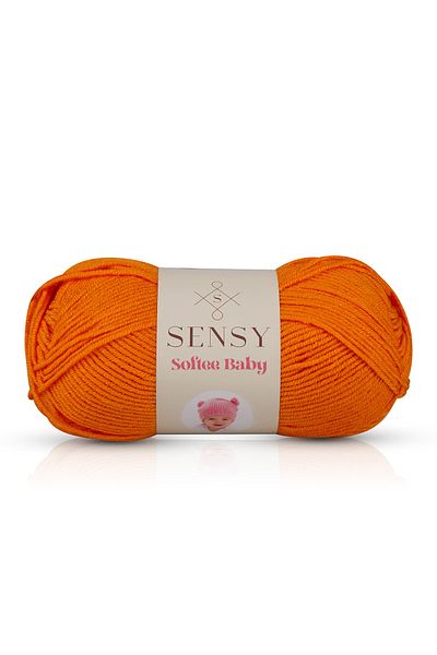 SENSY Premium Softee Baby Hand Knitting Lpi Baby Lpi Cardigan Scarf Scarf Beanie Booties Baby Blanket Lpi Orange