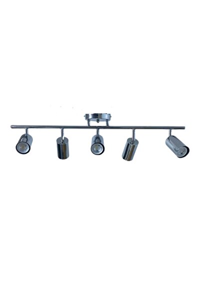 Rsylight Metal Modern 5 Li Krom Kaplama Led Spot Avize Beyaz Ampullü