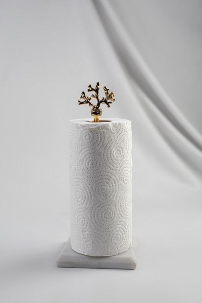 MERALP Marble Roll Paper Towel Holder Gold, Metal Profile Rod