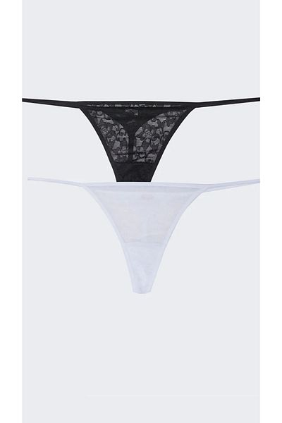 LC Waikiki Pack of 2 Lace Detailed Thong Panties