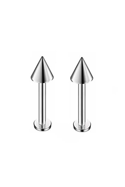 TÜKKAN ACCESSORİES 316l Cerrahi Çelik 2 Li Set Sivri Uç 8 Mm Piercing,kulak,dudak,kıkırdak,tragus,helix-vp135