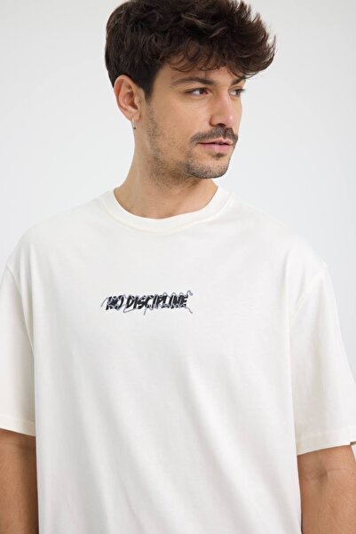 TWILLS Футболка Стрілка Breezy Eva Вишивка з принтом Новий екіпаж Шия Оверсайз Футболка Унісекс