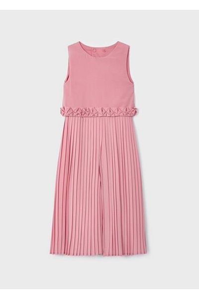 MAYORAL Girl's Pink Jumpsuit Plaid