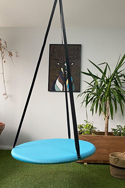 Svava Tavana Asılan Ev Tipi Çocuk Salıncağı - Yuvarlak Bebek Çocuk Hamak Salı...