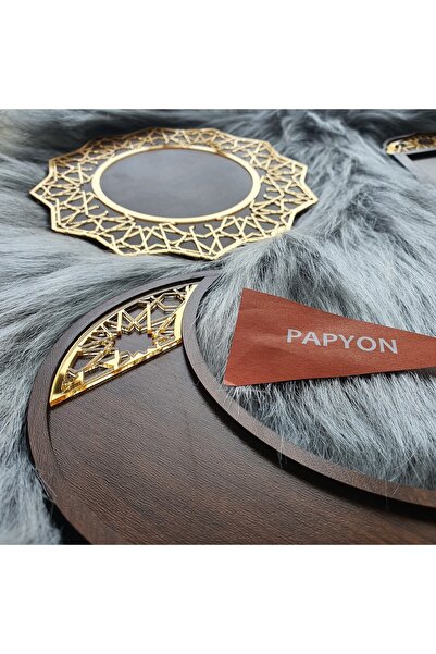 Papyon Designs Eid Eid Wooden Plate Coaster Ornament (4 PCS)