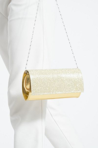 bibags Χρυσή βραδινή τσάντα Clutch Τσάντα Clutch Bag