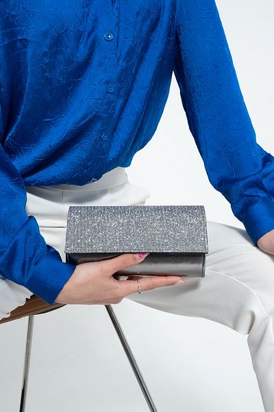 bibags Βραδινή τσάντα φόρεμα Platinum Τσάντα Clutch Bag
