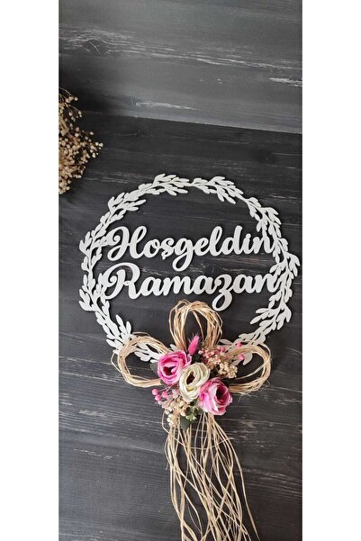 hoby shop Ramazan Ayına Özel Dekoratif Beyaz Mdf Mumluk Ramazan Süsleri