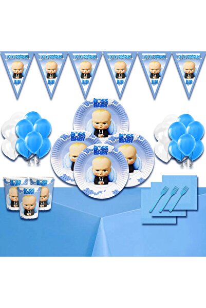 doğumgünüparti مجموعة مستلزمات حفلات أعياد الميلاد المكونة من 16 شخصًا من بوس بيبي