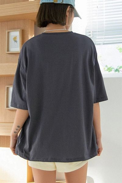 MOONBULL Oversize tričko Smoked Face s potiskem