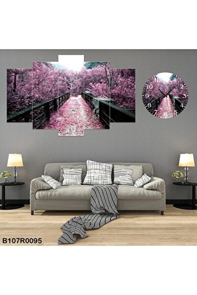 NT Handmade Tablo + Saat - Salon Oturma Yatak Odası Ofis Antre Mutfak Için Ta...