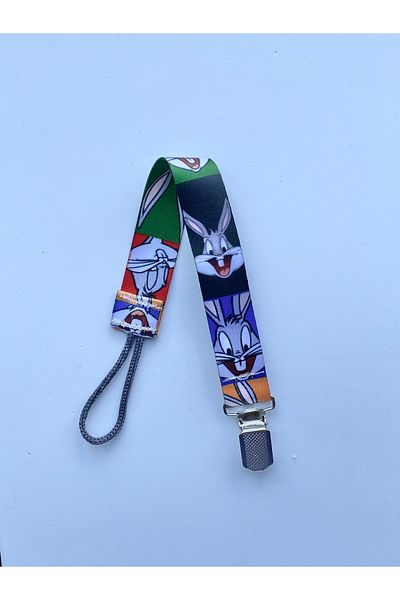 KARAMİLA Rabbit Pacifier Hanger - Pacifier Chain - Pacifier Holder - Handmade