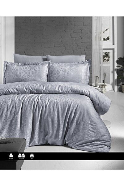 DENİZLİ ÇEYİZ طقم غطاء لحاف من الساتان جاكار من فيرست تشويس لامون