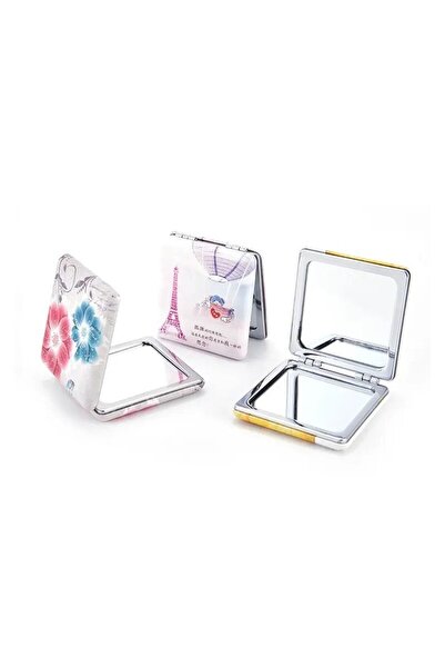 ROWENAROSE Çift Taraflı Makyaj Aynası Çanta Boy Manyetik Çerçeve Kare