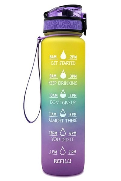 Deco Elit Motivational Water Bottle Water Bottle Water Bottle 1000 Ml Gym Water Bottle Bpa Free Water Bottle