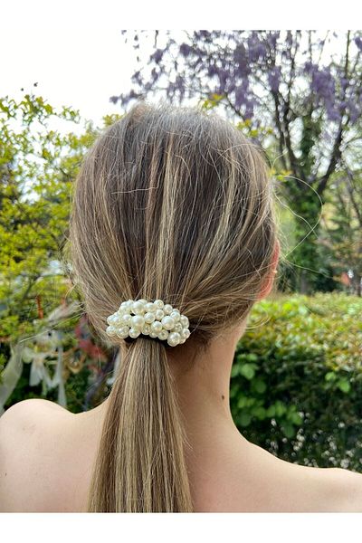 Pearly Handmade Перлена еластична катарама