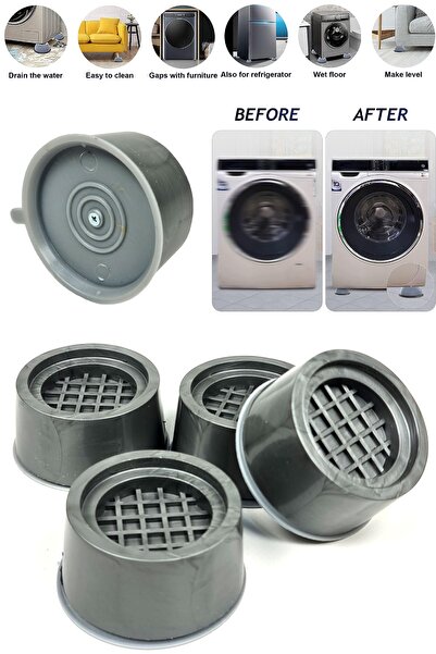 Binbirreyon Beyaz Eşya Çamaşır Bulaşık Makinesi Titreşim Önleyici Ayak 4 Adetli Set Lb040