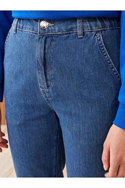 LC Waikiki Beli Lastikli Slouchy Fit Kadın Jean Pantolon