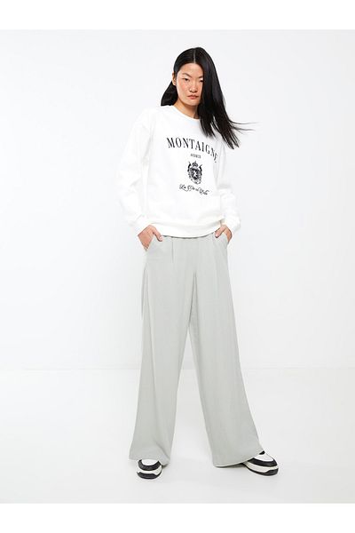 LC Waikiki Pantaloni drepti de damă cu talie elastică