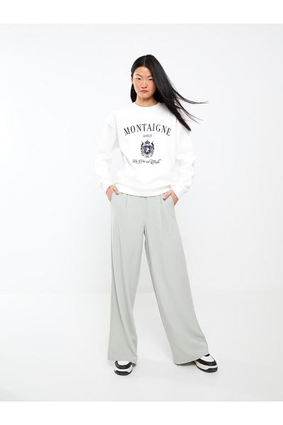 LC Waikiki Pantaloni drepti de damă cu talie elastică