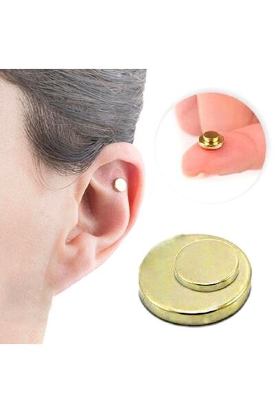 Market66 Mıknatıslı Manyetik Küpe Iki Parça Alışkanlık Bıraktırma Küpesi