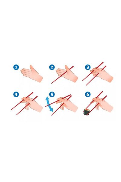 Home Perest Practical 2-Piece Patterned Chopsticks - Korean and Bamboo Chopsticks