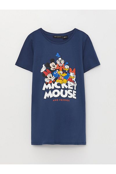 LC Waikiki Kurzarm-Umstands-T-Shirt mit Disney-Print und Rundhalsausschnitt