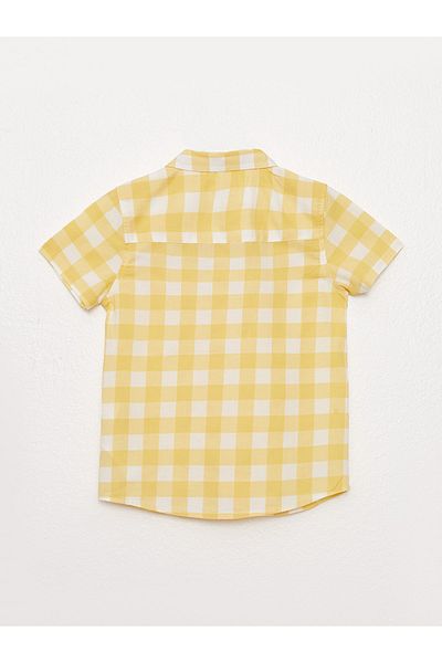 LC Waikiki Short Sleeve Plaid Patterned Baby Boy Shirt